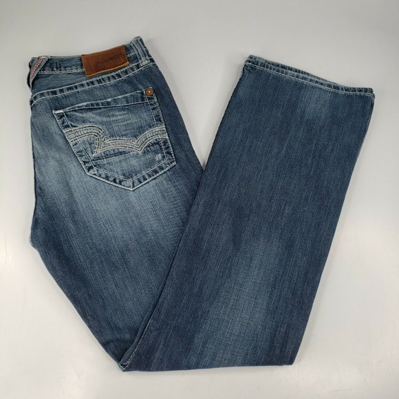 Big Star Buckle 'Orion' Dark Wash Slim Boot Jeans 34L 34x33 - Picture 1 of 12